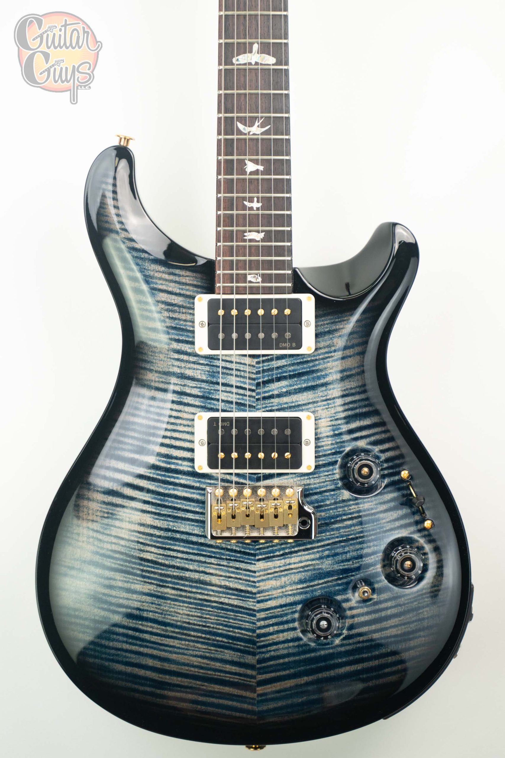 PRS Custom 24 Piezo 10 Top Faded Whale Blue Wraparound