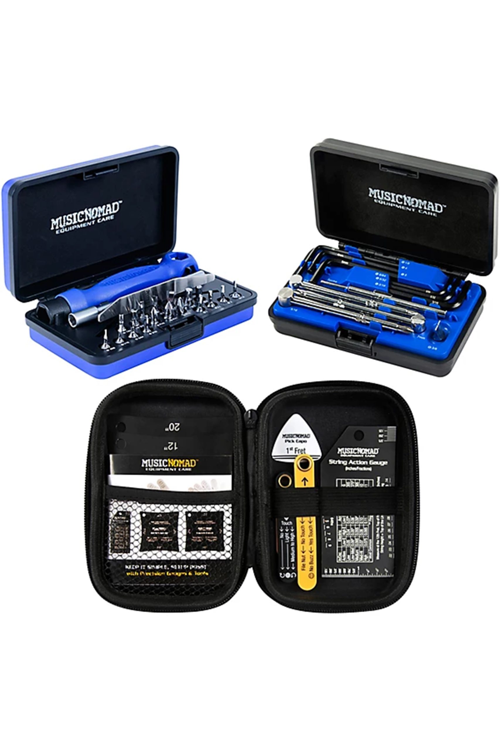 Music Nomad Premium Guitar Tech Truss Rod Wrench Set w/ Case - 11 pcs