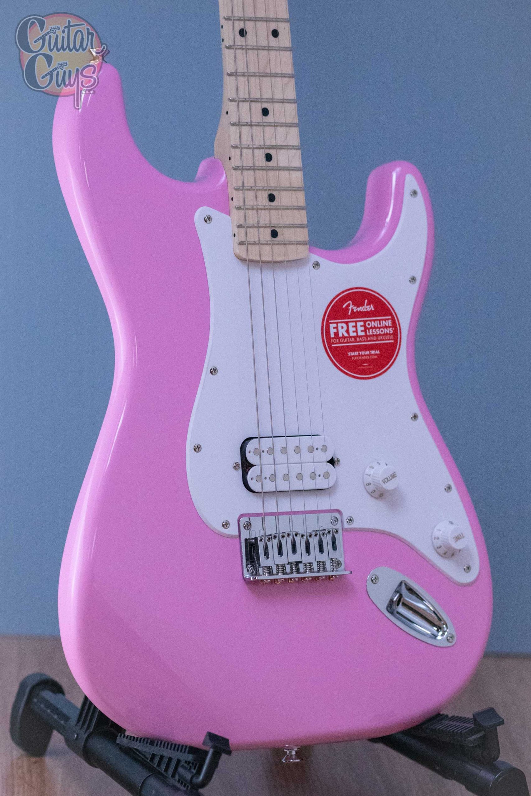 Squier Sonic Stratocaster HT H MF Flash Pink - Guitar Guys