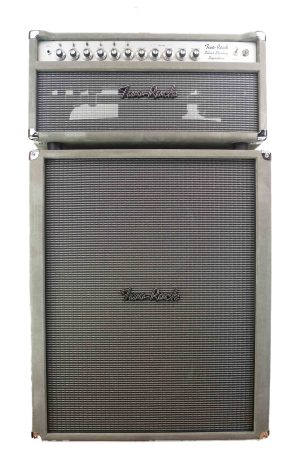 Two Rock Silver Sterling Signature 100w Head with 2x12 Vertical Cab Silver Suede