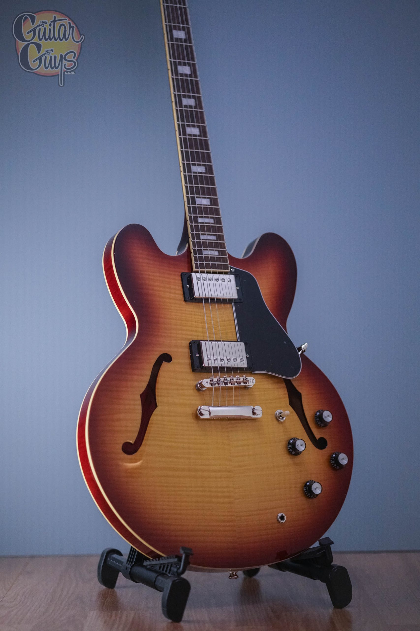 Epiphone ES-335 Figured Raspberry Tea Burst - Guitar Guys