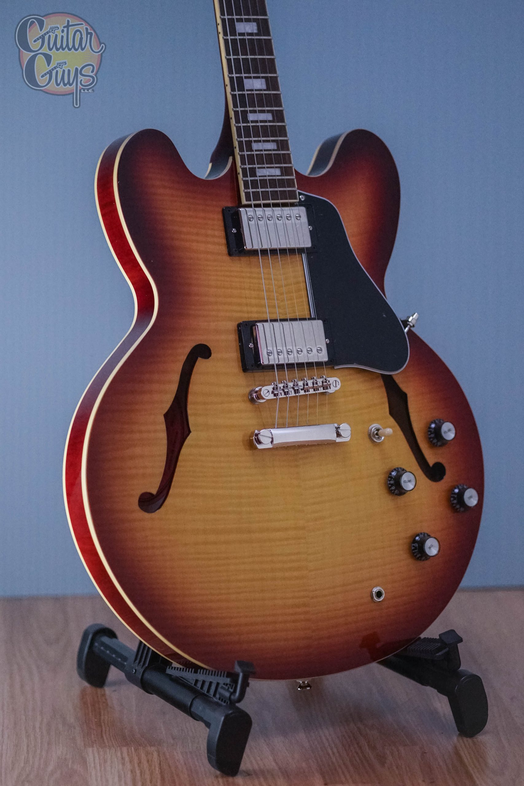 Epiphone ES-335 Figured Raspberry Tea Burst - Guitar Guys