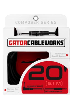 Gator Cableworks Composer Series 20' Instrument Cable Straight - Right