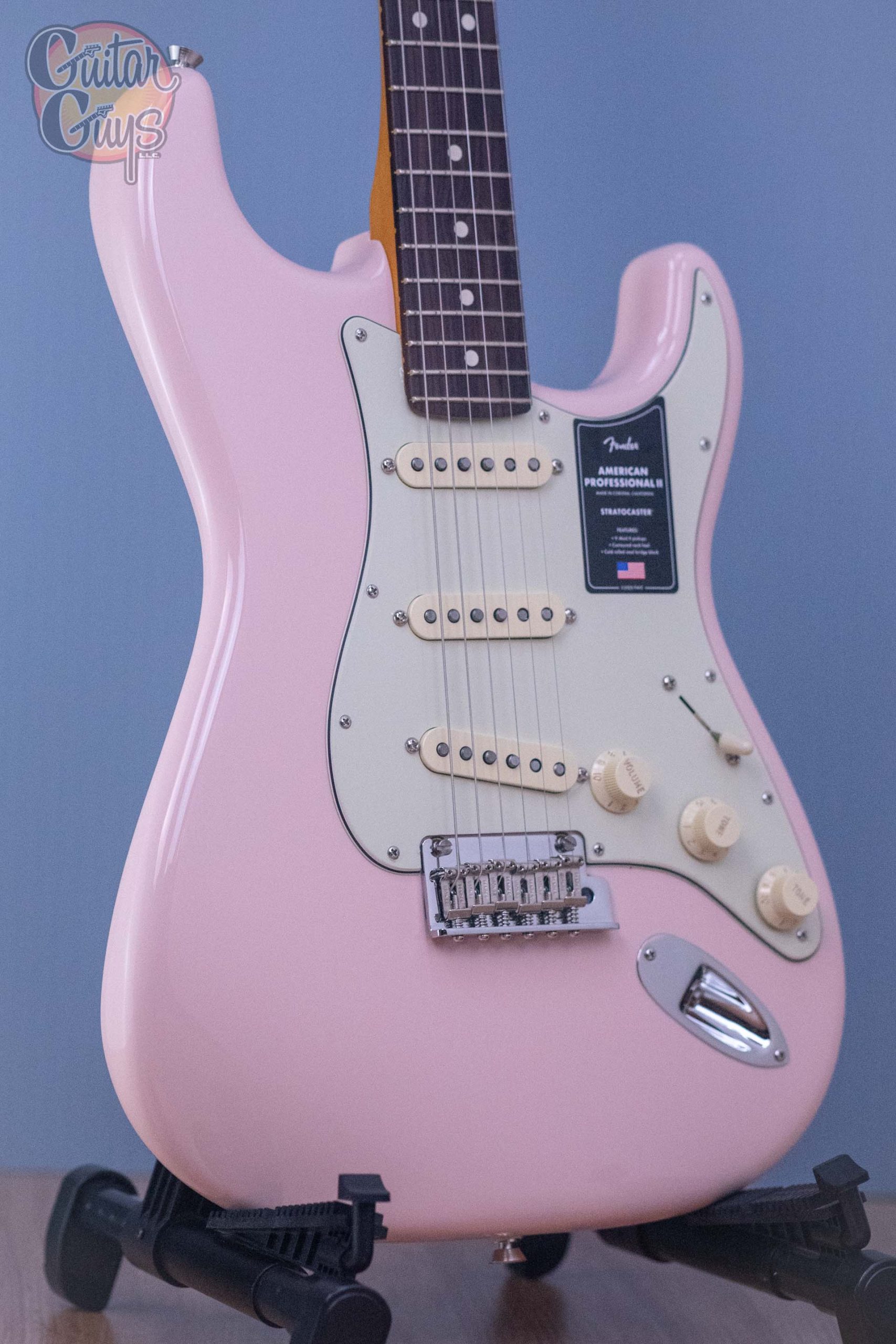 Fender Limited Edition American Professional II Stratocaster Shell Pink with Matching Headstock - Image 3