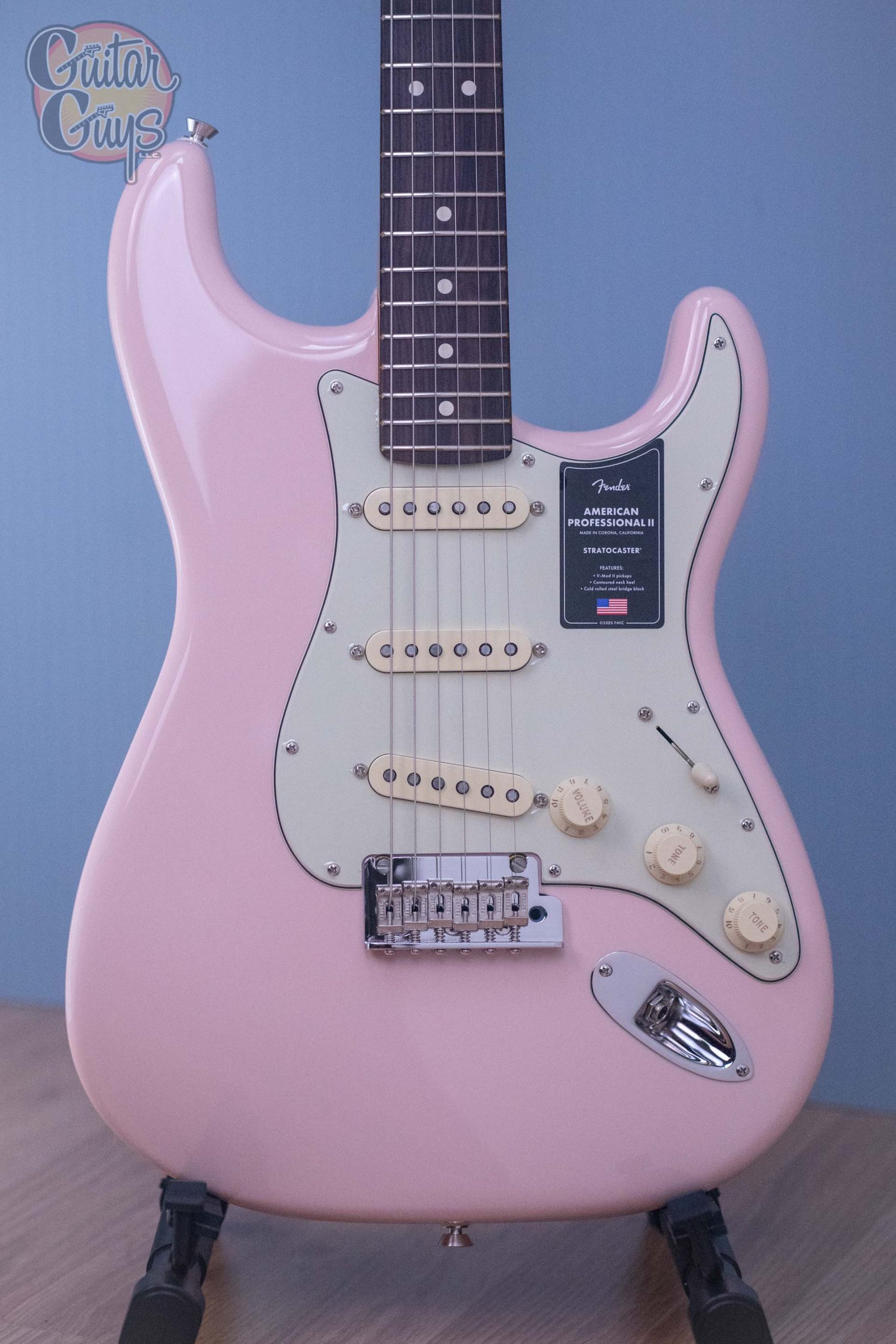 Fender Limited Edition American Professional II Stratocaster Shell Pink with Matching Headstock - Image 4