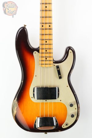 Fender Custom Shop 1958 Precision Bass Relic Super Faded Aged Chocolate 3-Color Sunburst