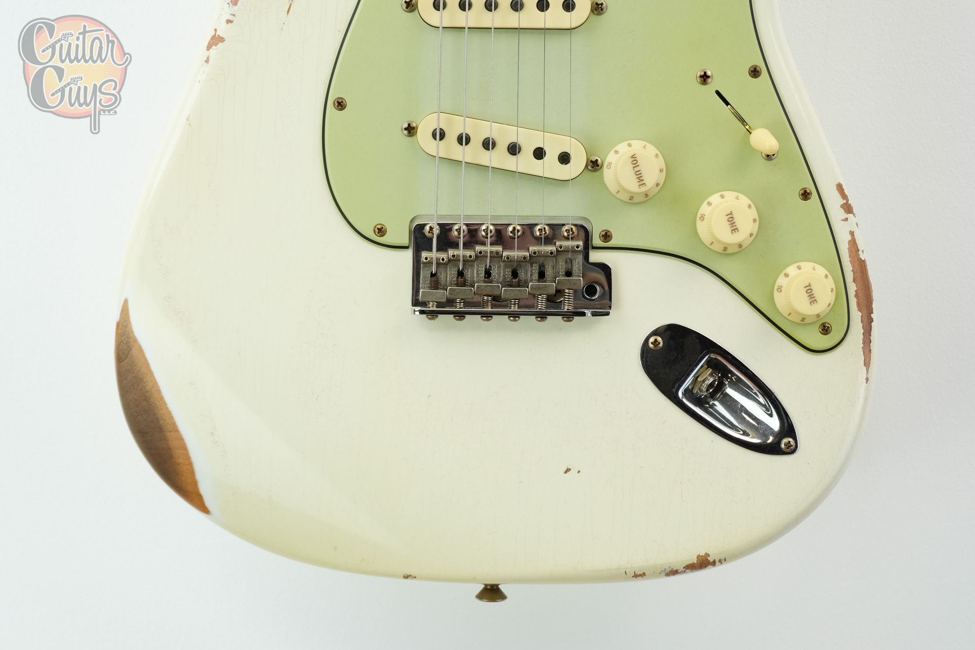 ★Custom Relic OlympicWhite Stratocaster★ Fender Custom Shop White Lightning Stratocaster Relic