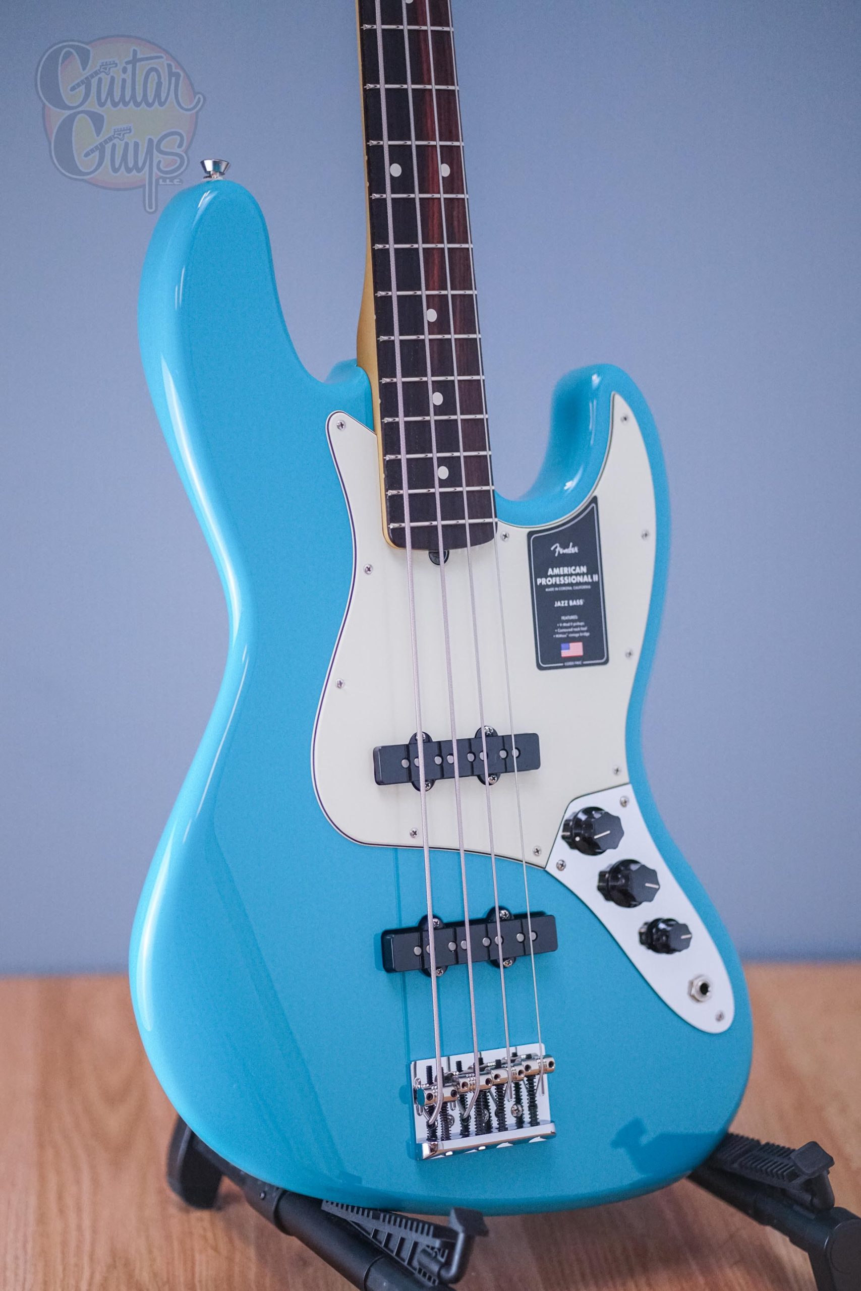 Fender American Professional II Jazz Bass RW Miami Blue* - Guitar Guys
