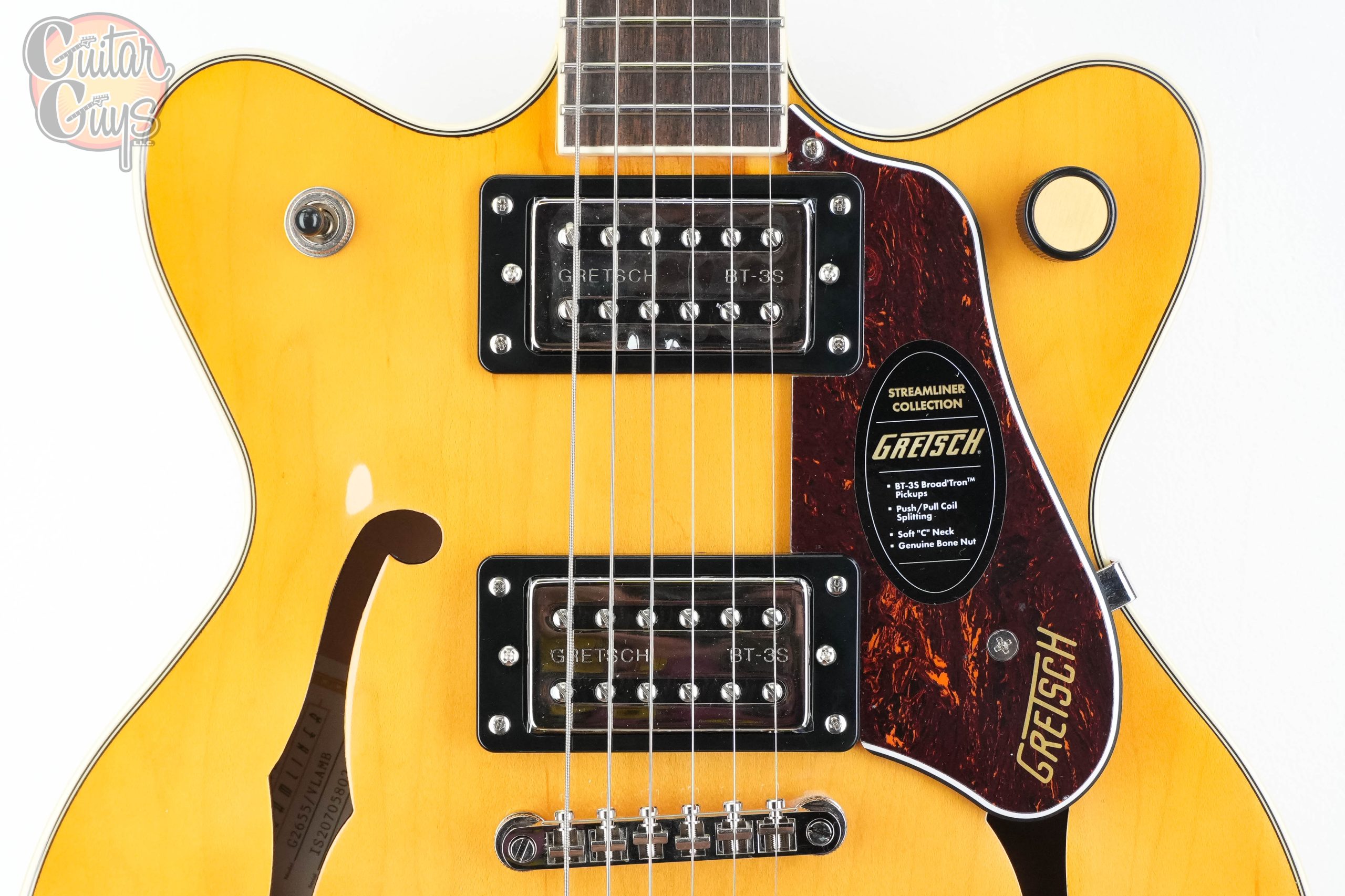 Gretsch G2655 Streamliner Center Block Jr. Double-Cut with V-Stoptail Village Amber - Image 4