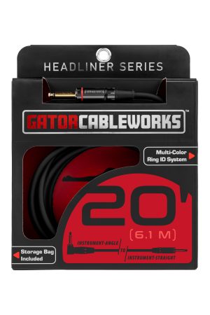 Gator Cableworks Headliner Series 20' Instrument Cable Straight - Right