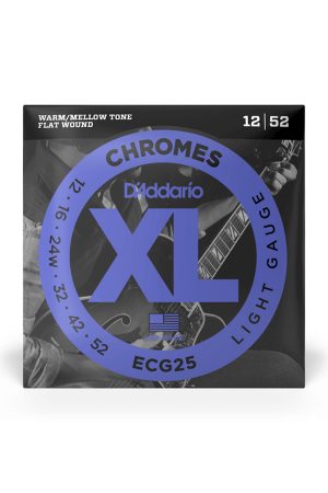 D'Addario ECG25 Chromes Flat Wound 12-52