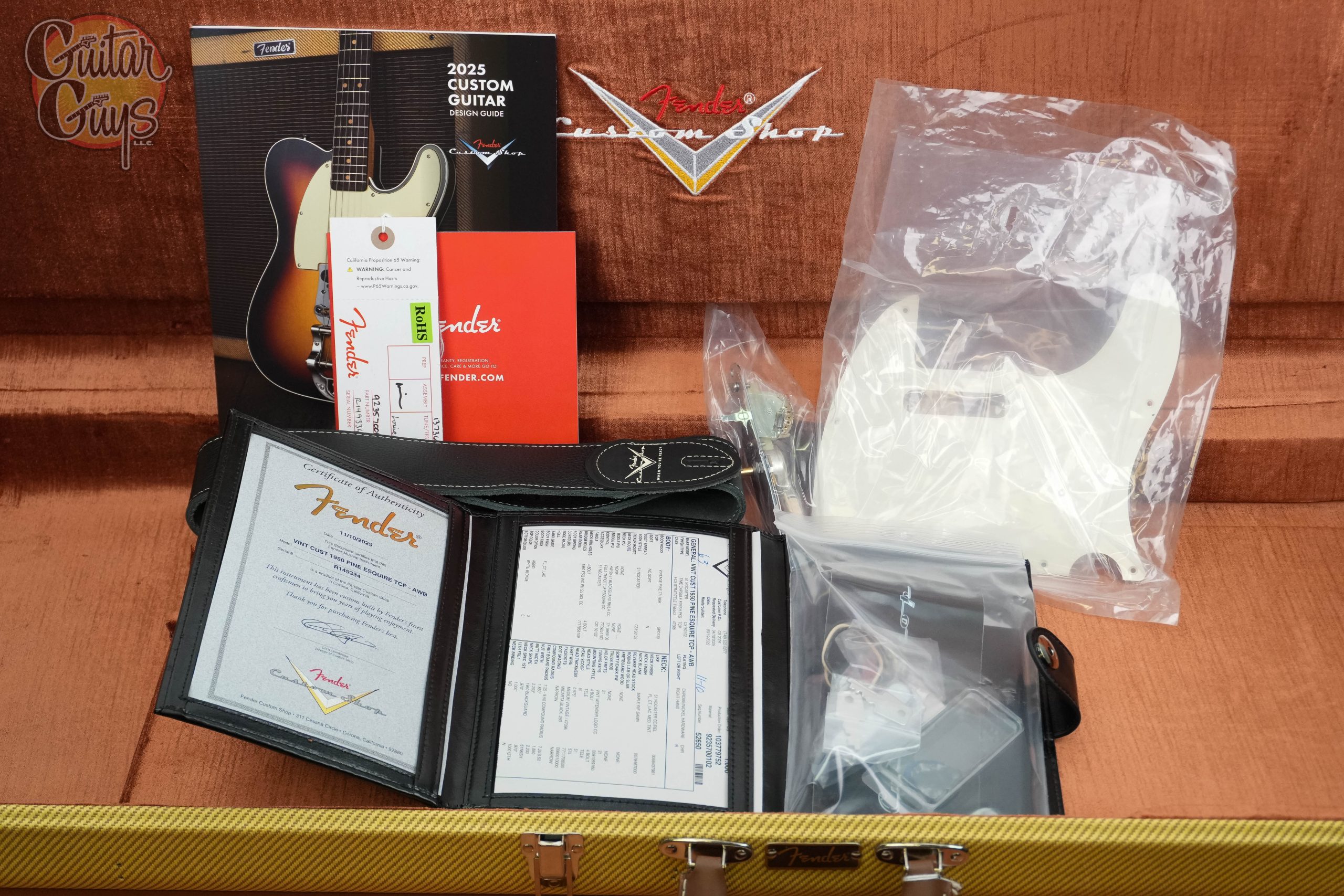 Fender Custom Shop Vintage Custom 1950 Pine Esquire Time Capsule Aged White Blonde - Image 10