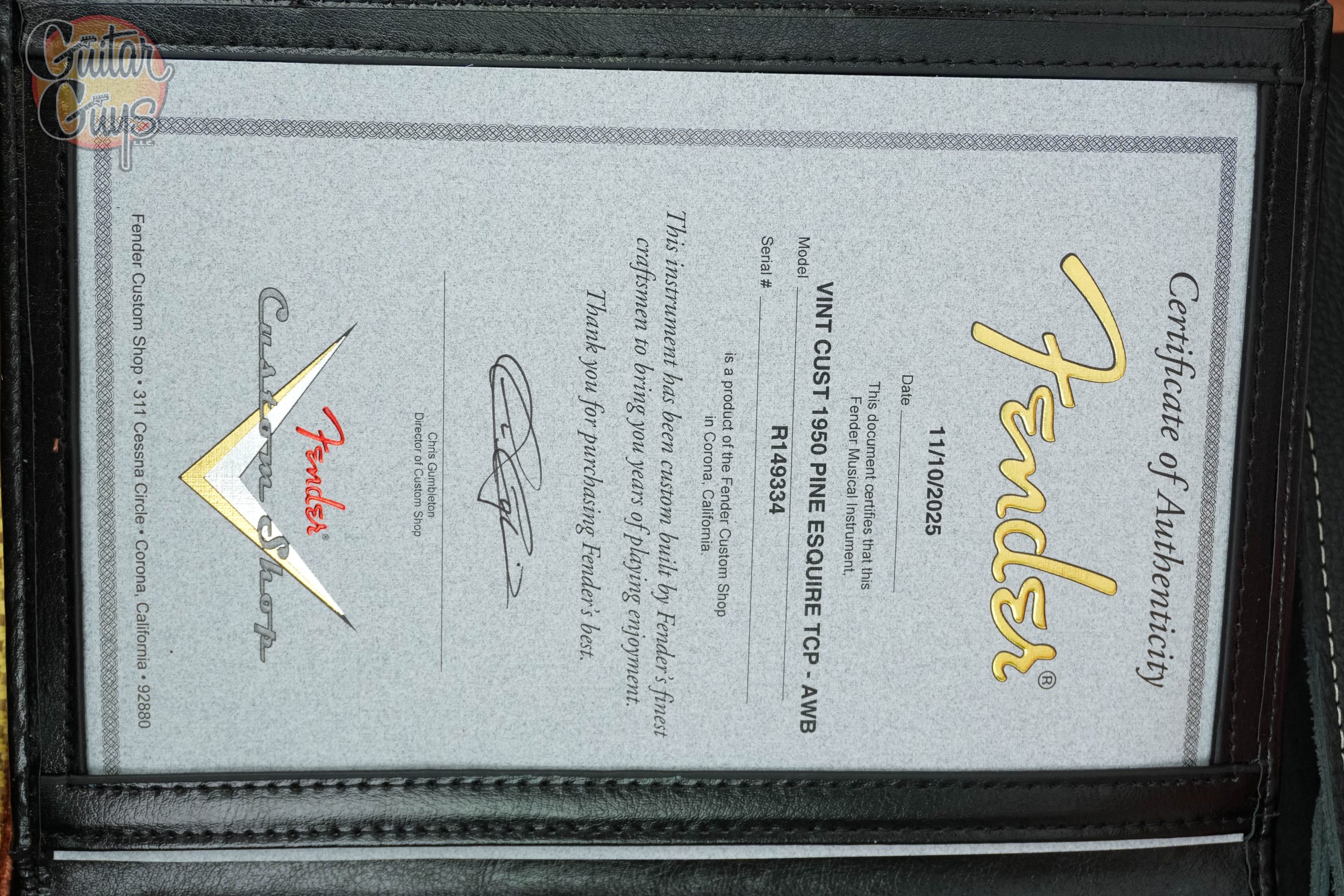 Fender Custom Shop Vintage Custom 1950 Pine Esquire Time Capsule Aged White Blonde - Image 11