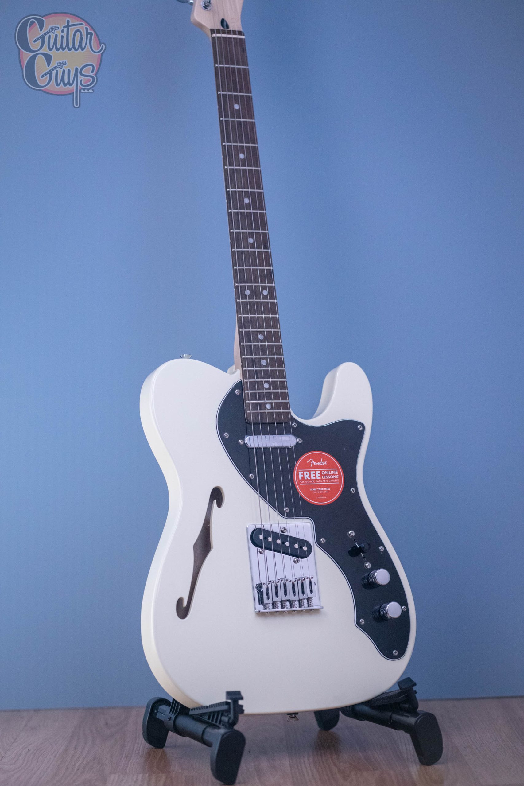Squier Affinity Series Telecaster Thinline Olympic White - Guitar Guys