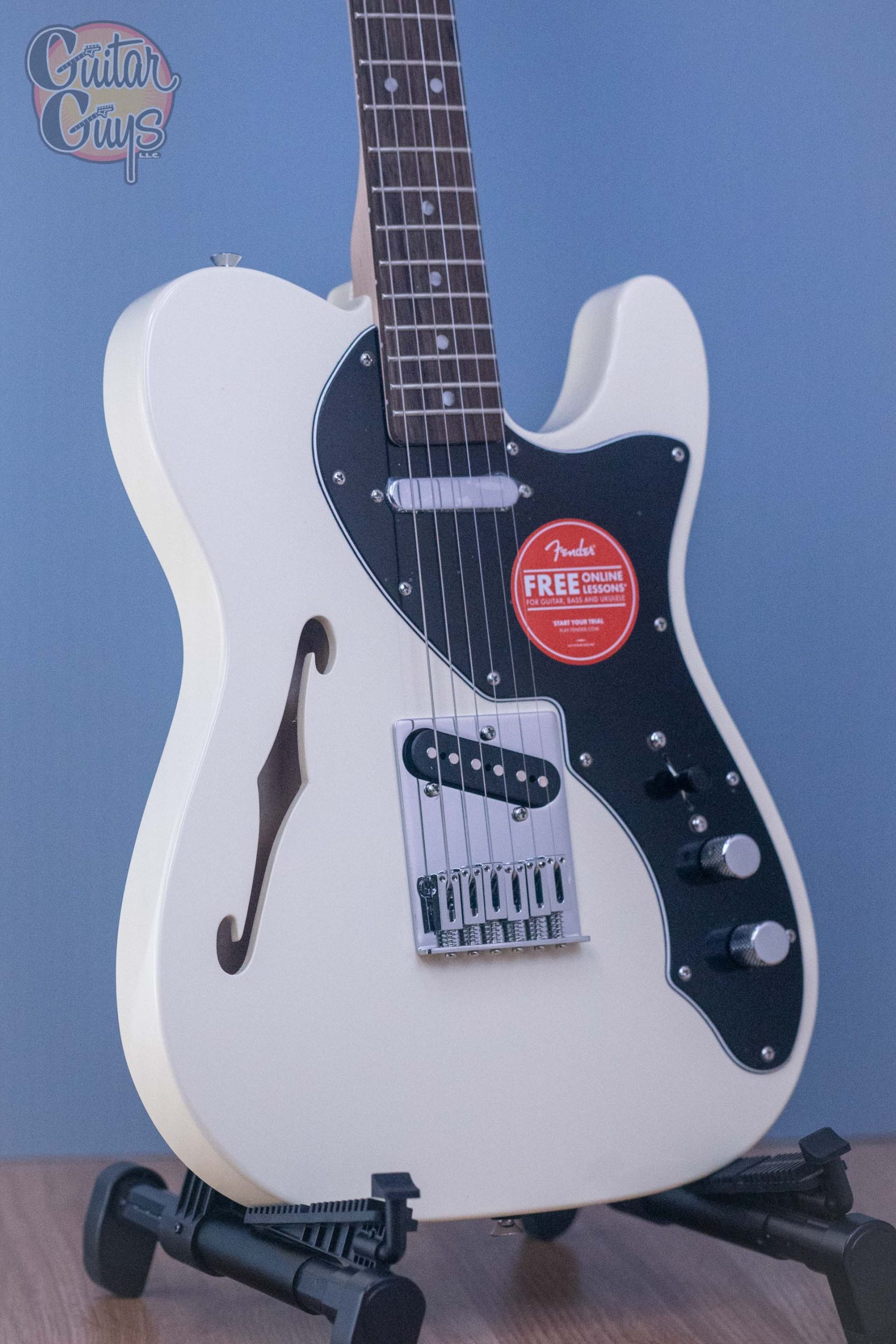 Squier Affinity Series Telecaster Thinline Olympic White - Guitar Guys