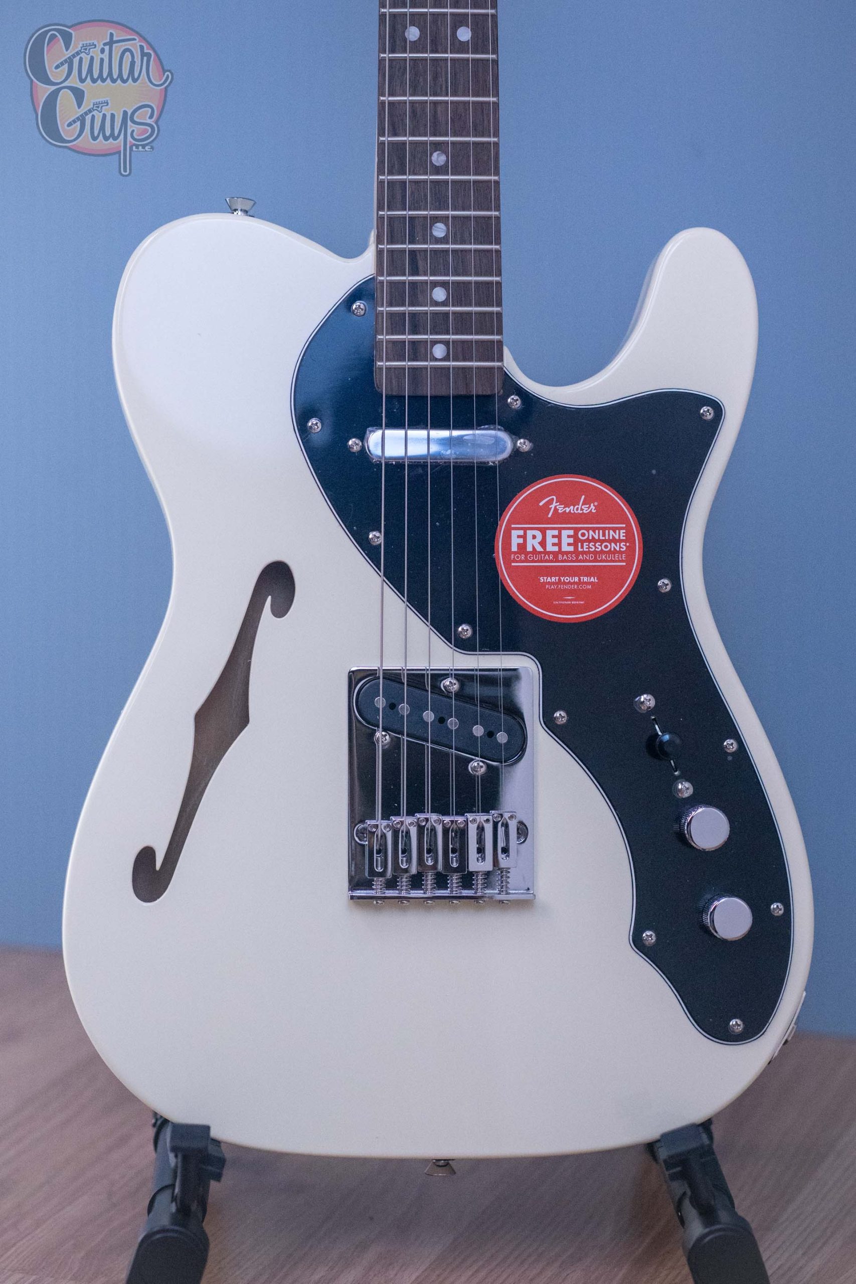 Squier Affinity Series Telecaster Thinline Olympic White - Guitar Guys