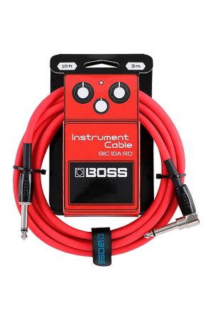 Boss Instrument Cable Straight - Right 10' Red