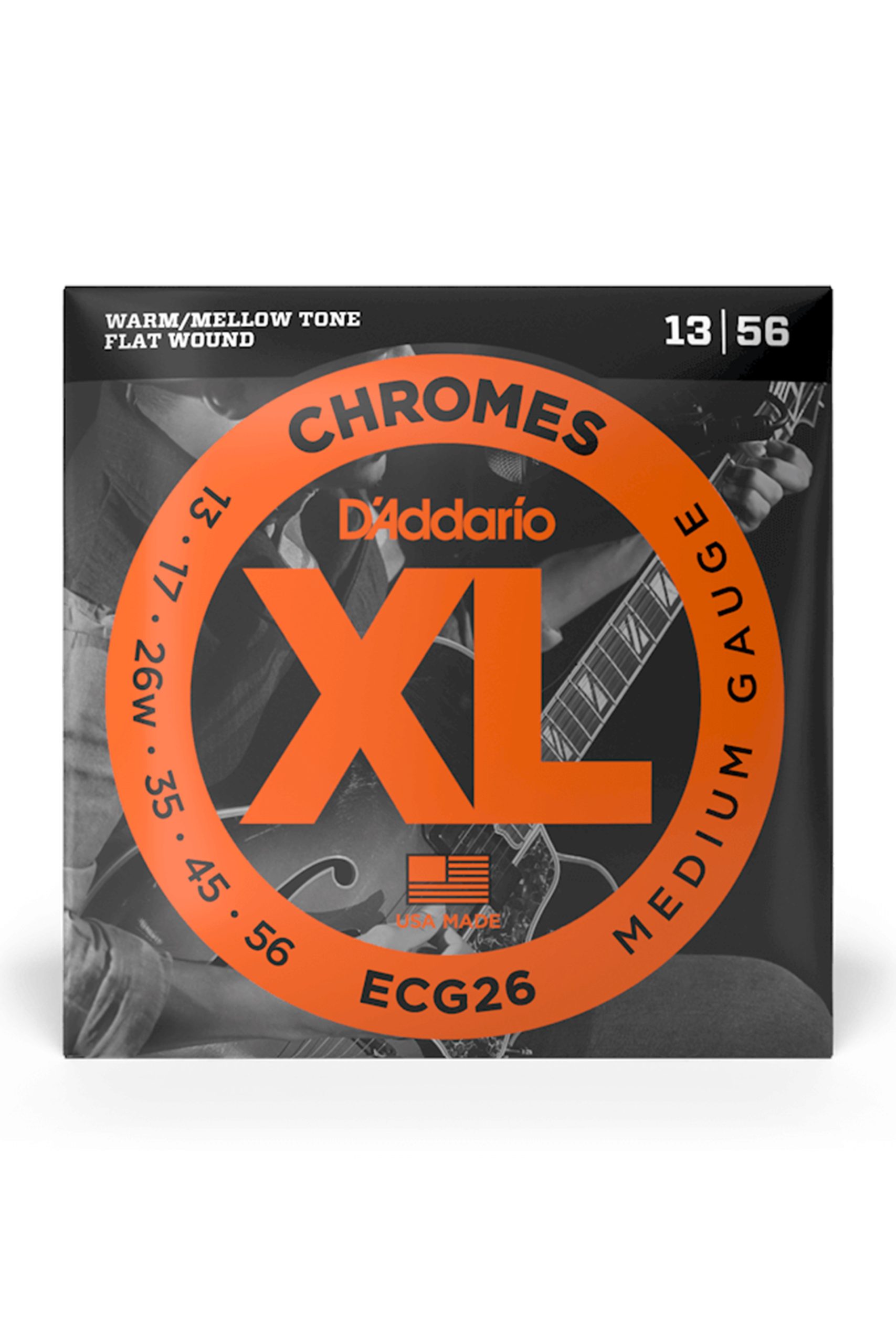 D'Addario ECG26 Chromes Flat Wound 13-56**