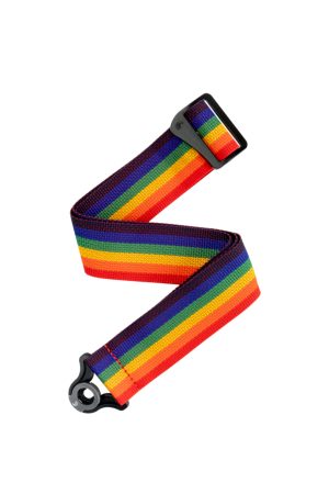 D'Addario PWSAL411 Auto Lock Polypro Guitar Strap Rainbow