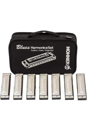 Hohner 1501/7 Bluesband Bundle w/ C-7 Case & Keys  G, A, Bb, C, D, E, F