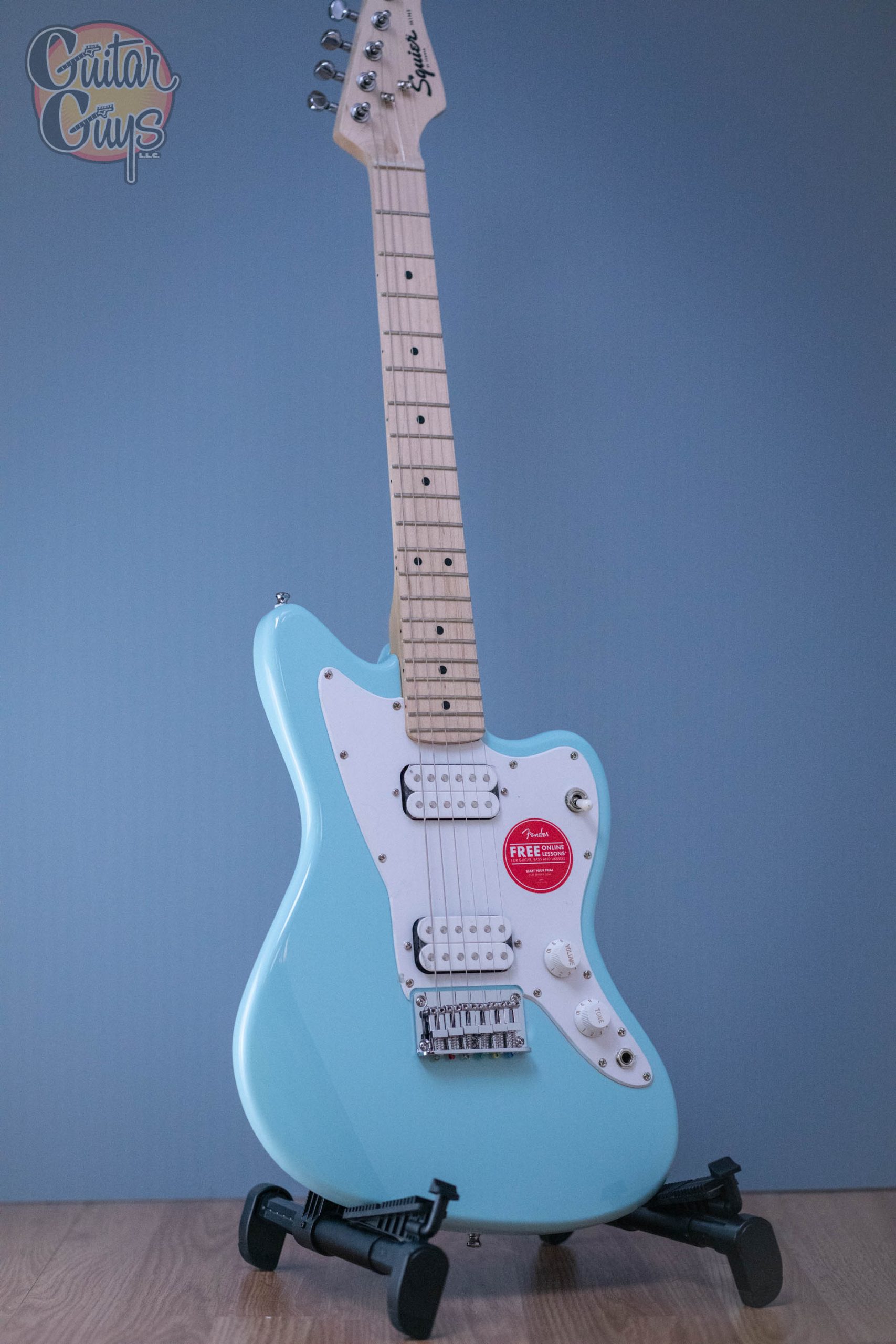Squier Mini Jazzmaster HH Daphne Blue - Guitar Guys