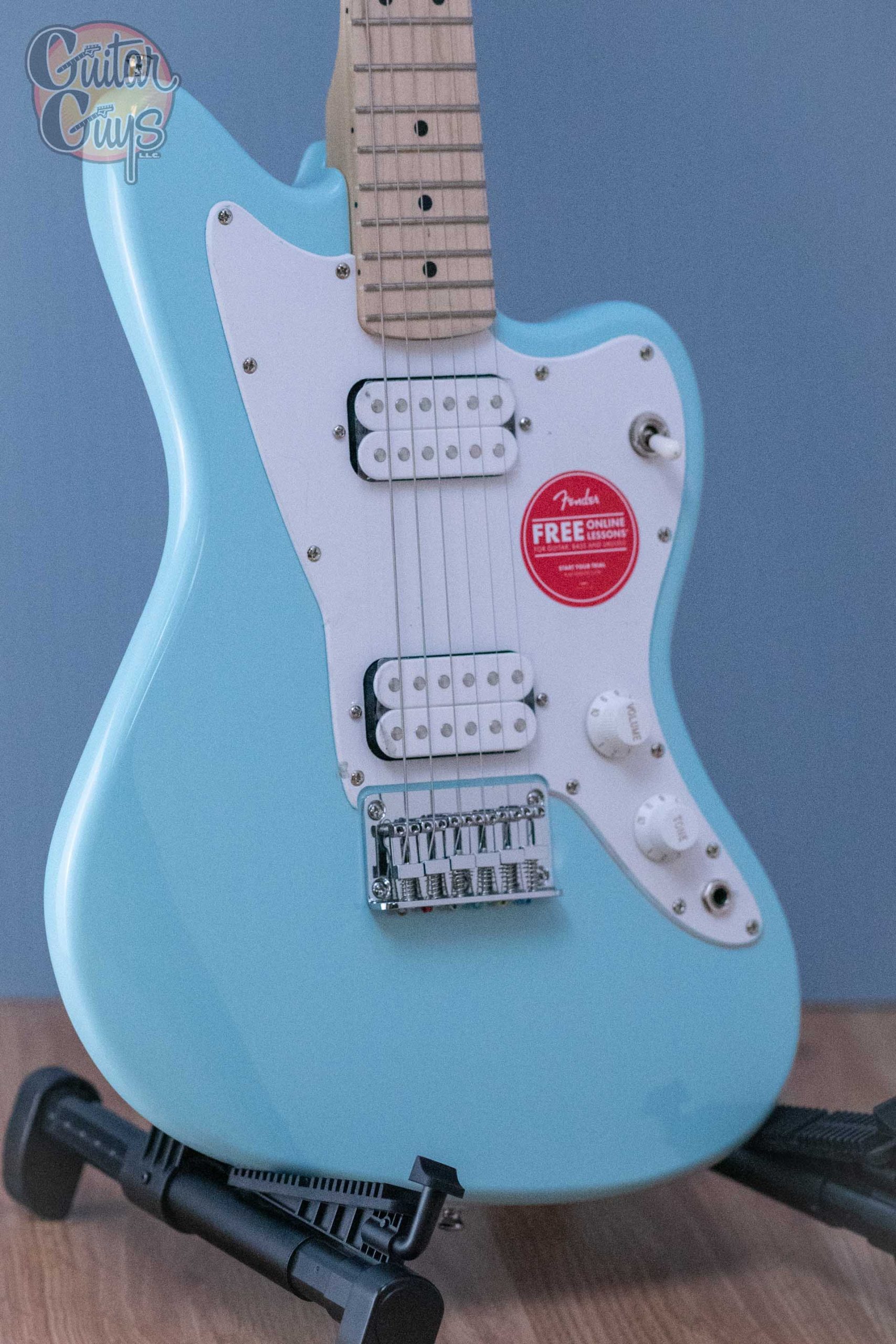 Squier Mini Jazzmaster HH Daphne Blue - Guitar Guys