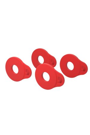 D'Addario PW-FLSB-04RD Flex Lock Strap Block 4 Pack Red
