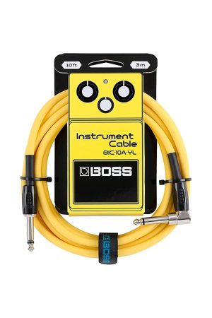 Boss Instrument Cable Straight - Right 10' Yellow