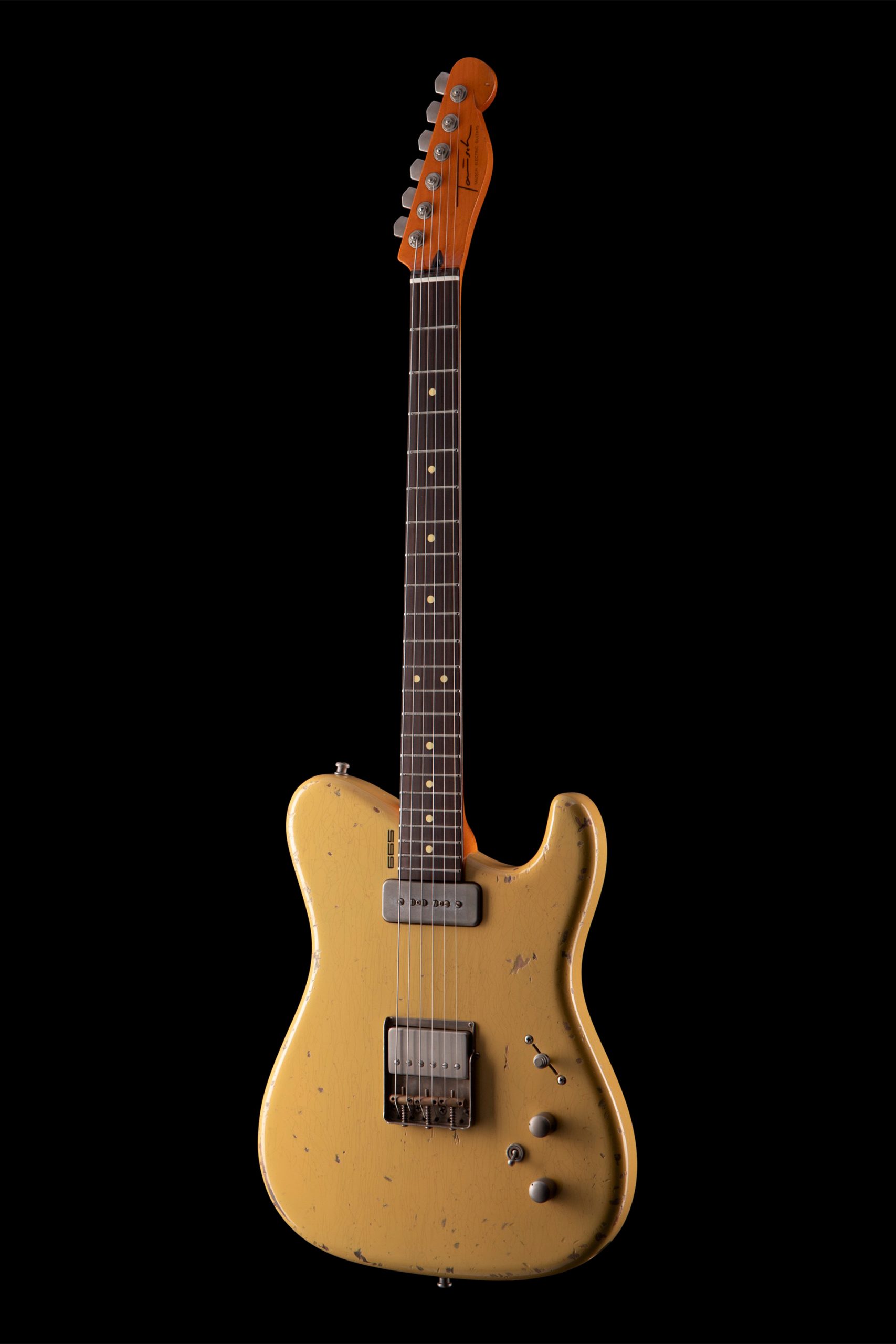 Tausch Guitars 665 RAW Relic Marshmallow Yellow
