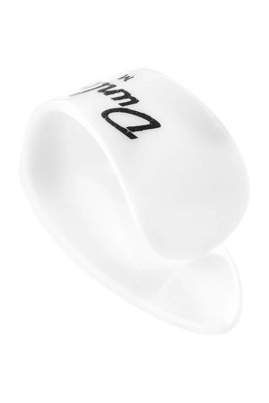 Dunlop Plastic Thumb Pick White Medium 4-Pack