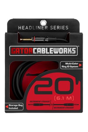 Gator Cableworks Headliner Series 20' Instrument Cable Straight - Straight