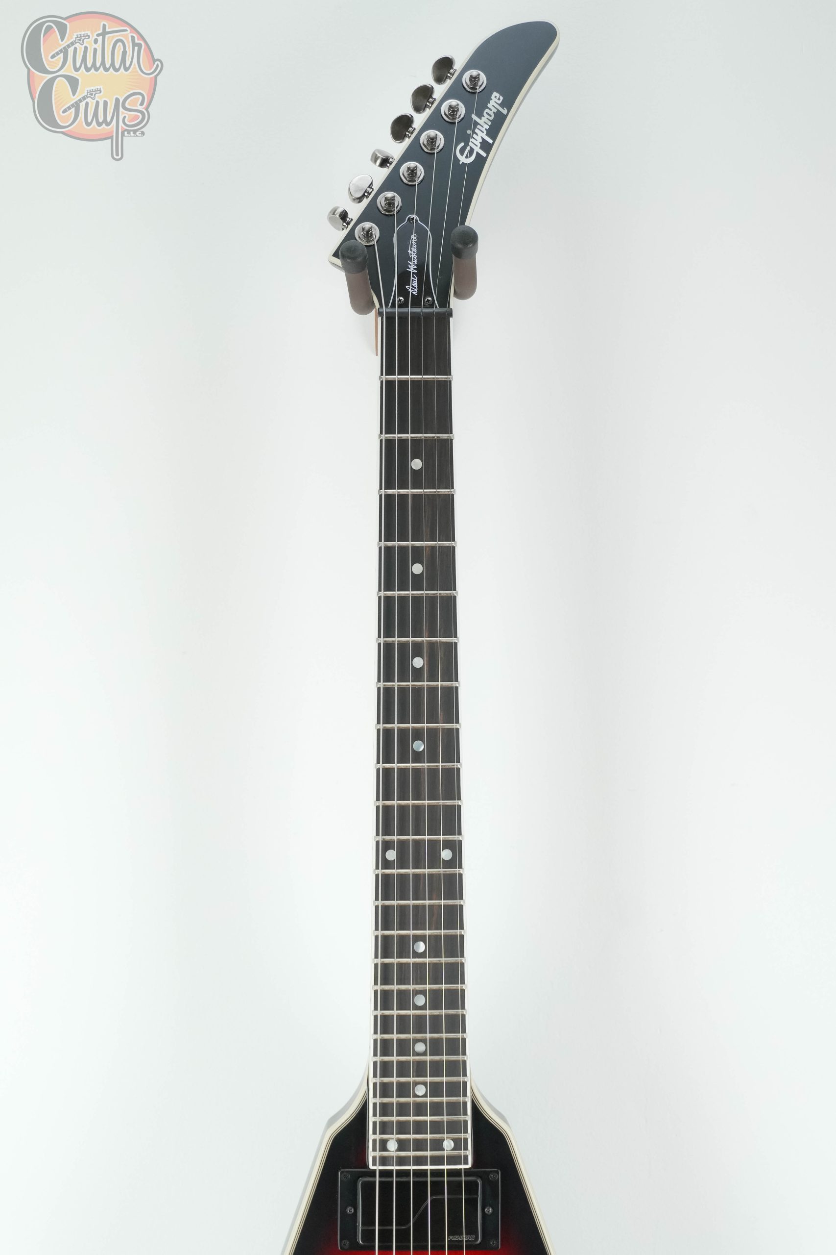 Pre-Owned Epiphone Dave Mustaine Signature Flying V Prophecy Aged Dark Red Burst - Image 2