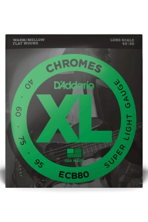 D'Addario ECB80 Chromes Flat Wound 40-95