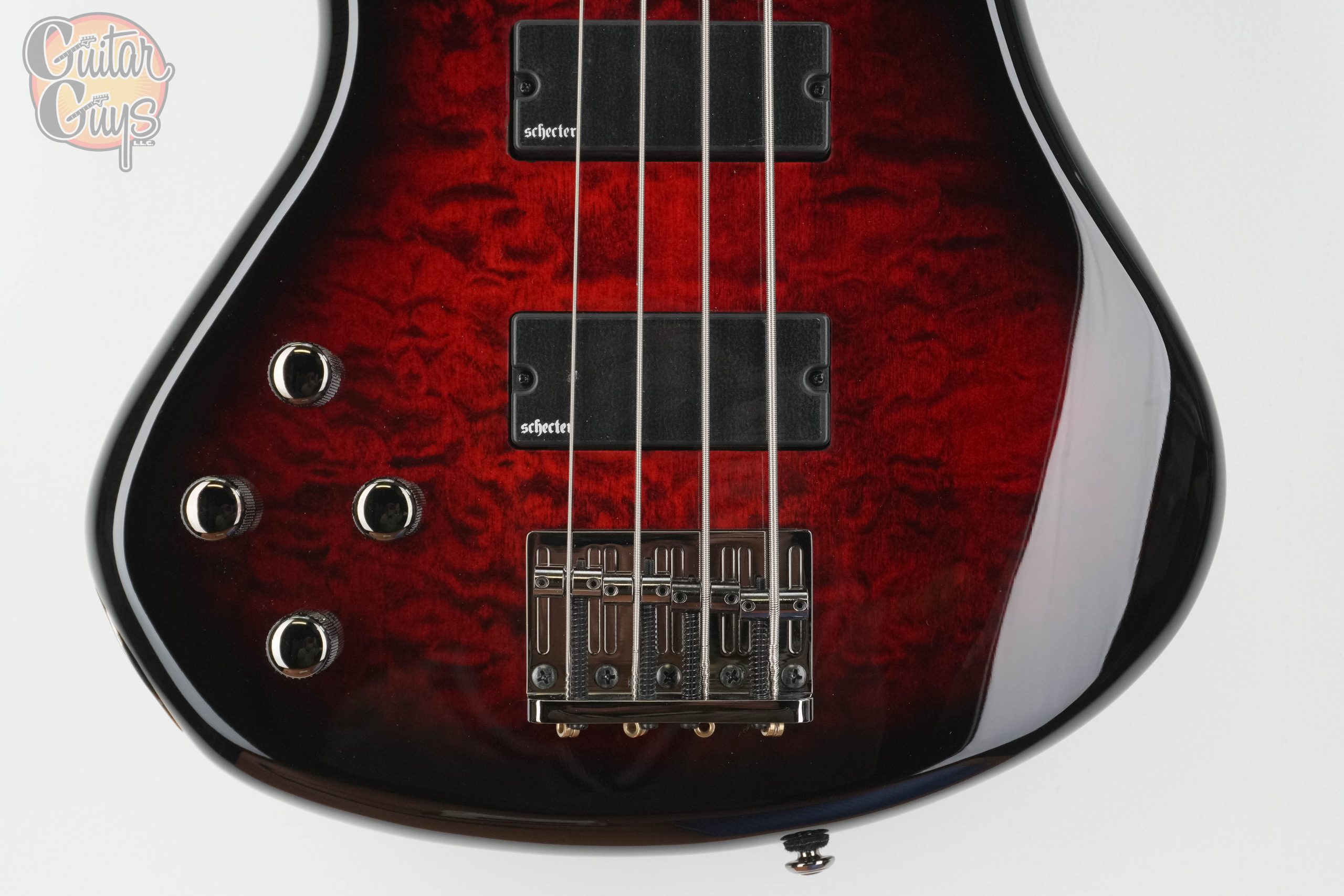 Schecter Stiletto Extreme 4 Left Handed Black Cherry - Image 3