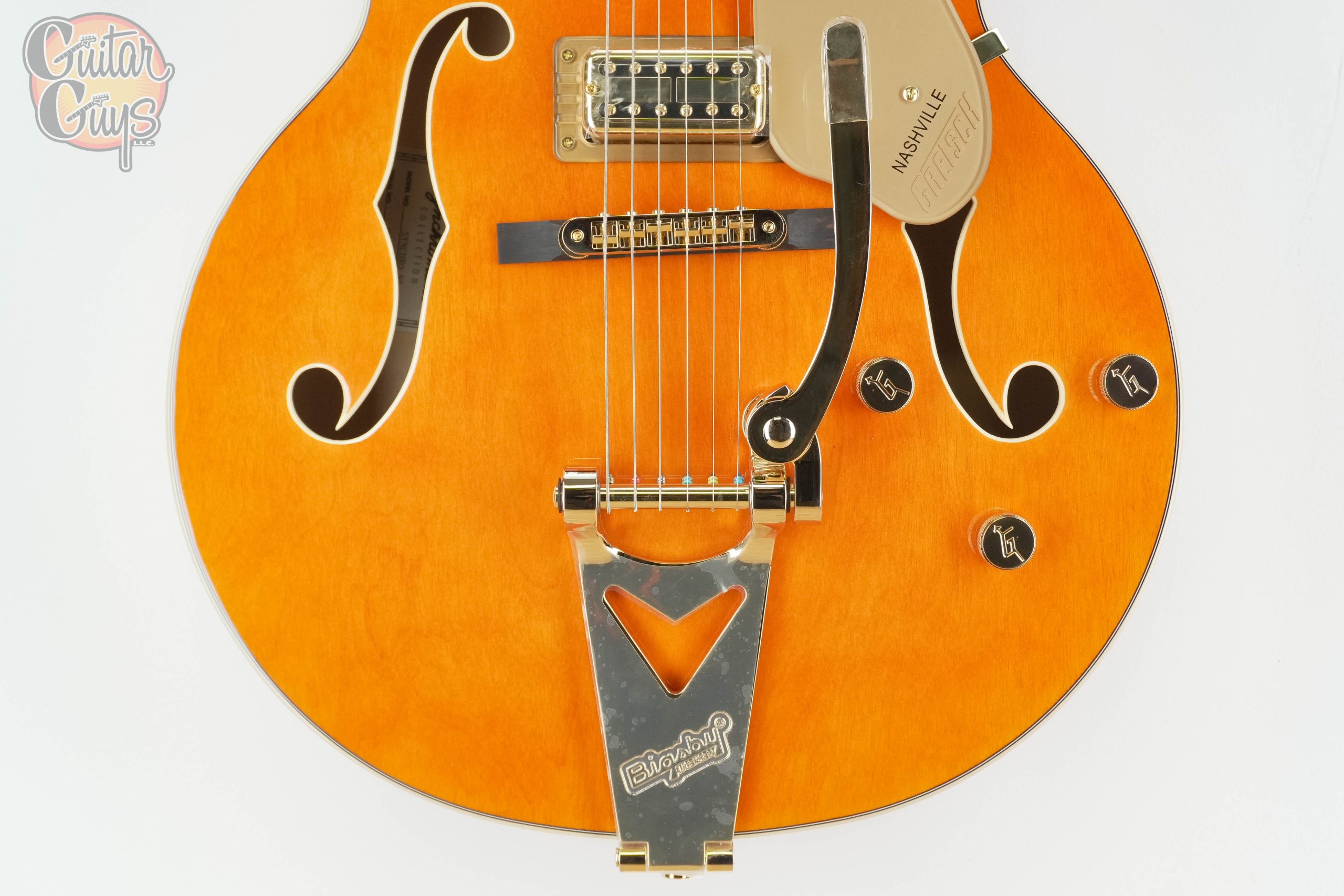 Gretsch Synchromatic Nashville Hollow Body Single-Cut with Bigsby 50s Orange Stain - Image 3