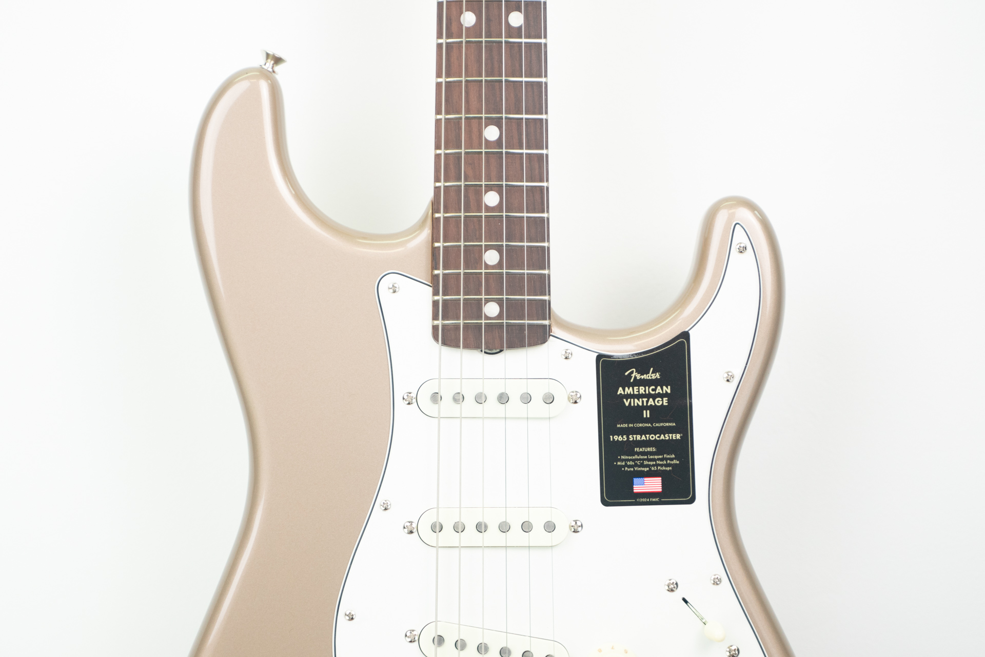 Fender American Vintage II 1965 Stratocaster Shoreline Gold - Image 3