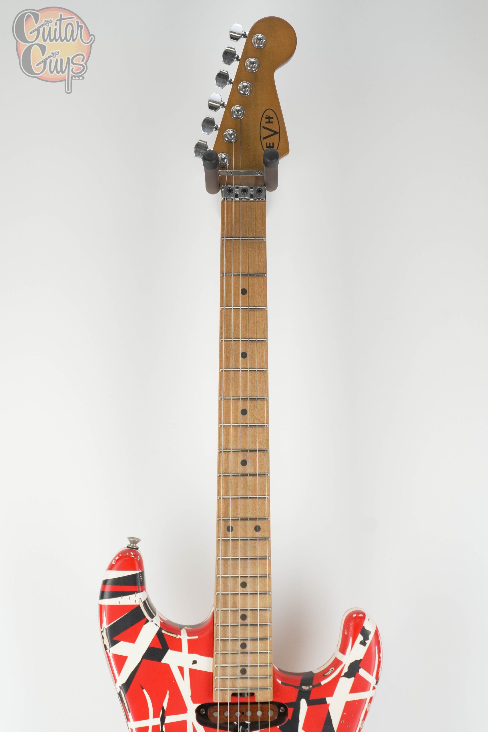 EVH Striped Series Frankenstein Relic Red with Black Stripes - Image 2