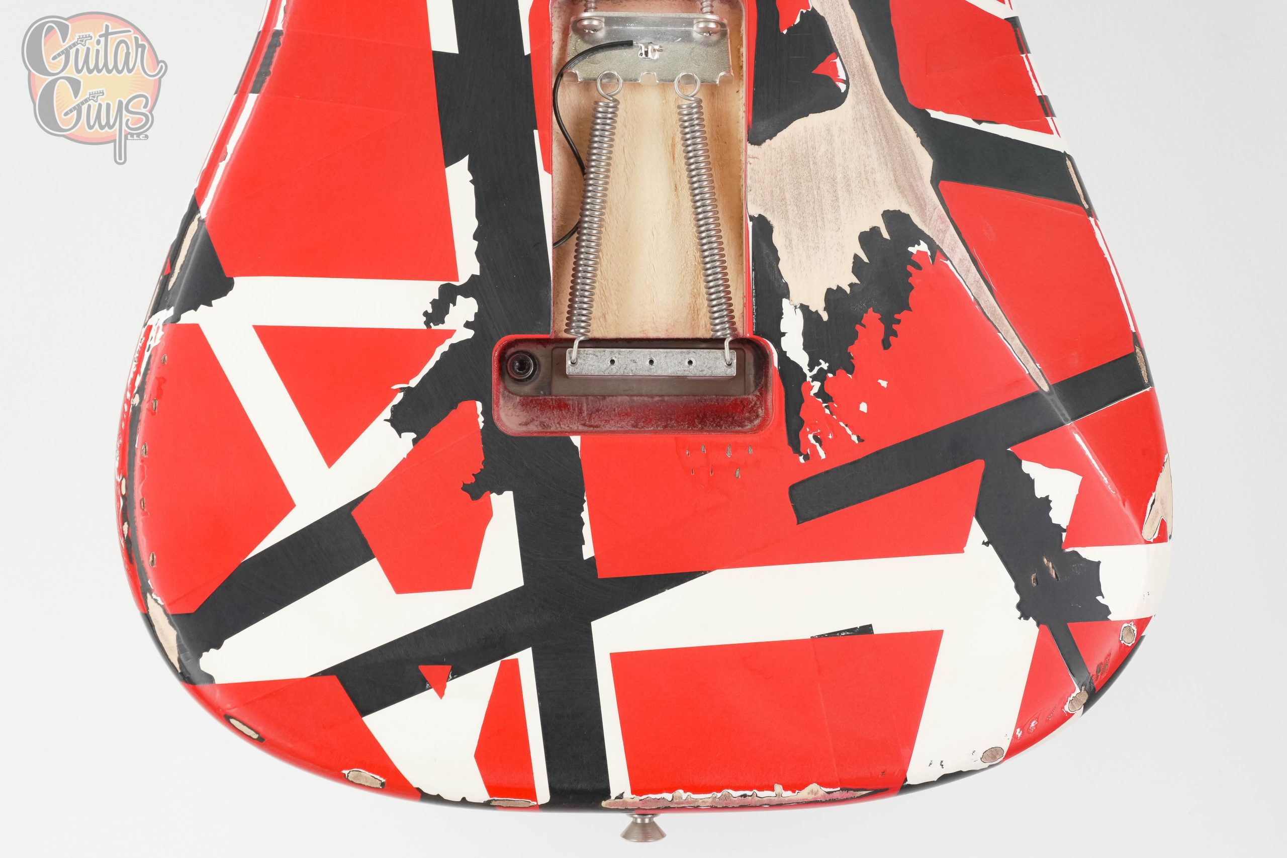 EVH Striped Series Frankenstein Relic Red with Black Stripes - Image 5