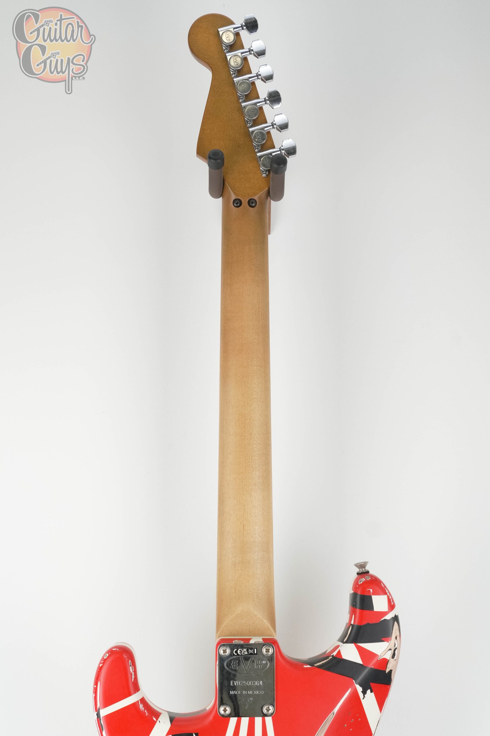 EVH Striped Series Frankenstein Relic Red with Black Stripes - Image 7