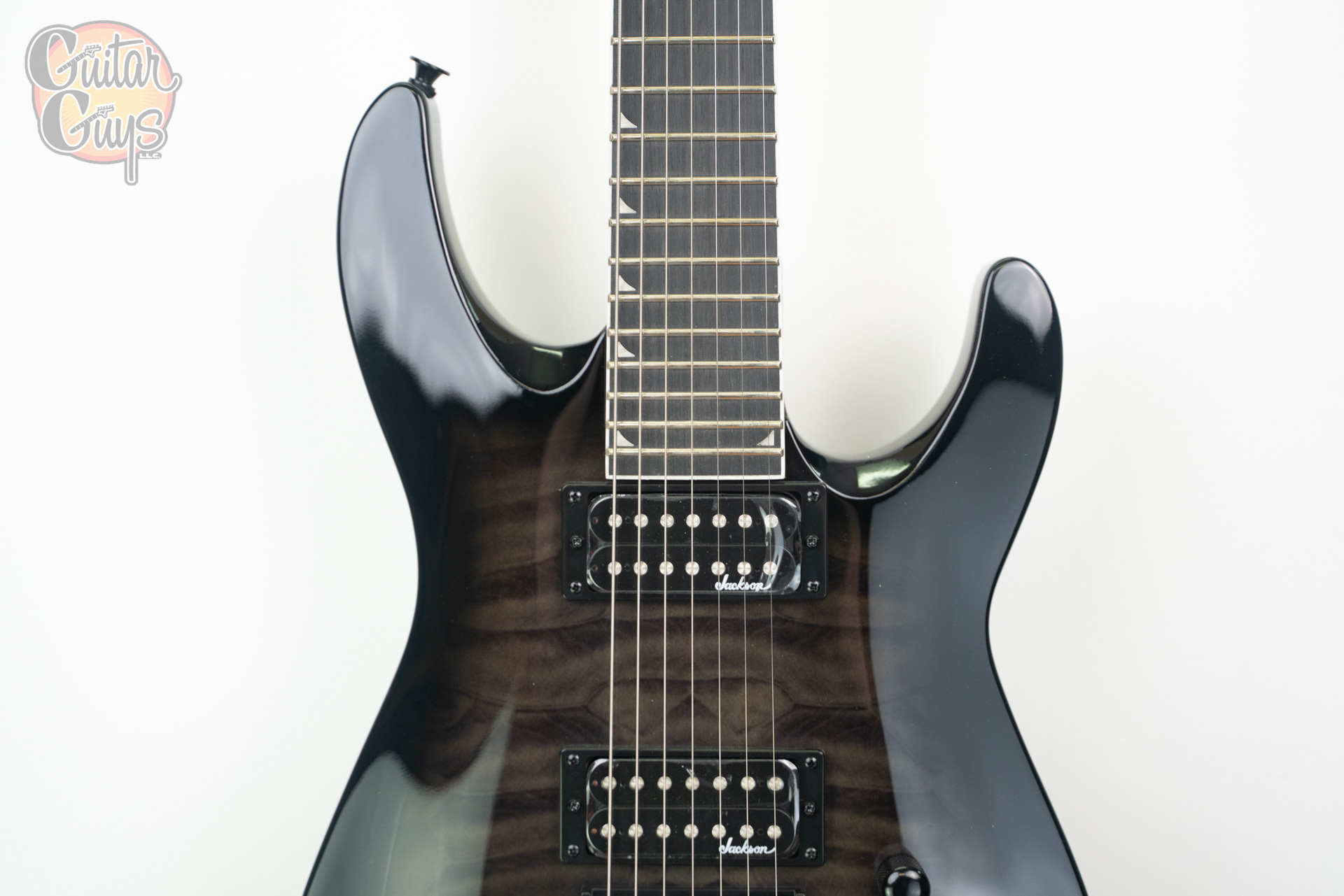 Jackson Dinky Arch Top JS22Q-7 DKA HT Transparent Black Burst - Image 3