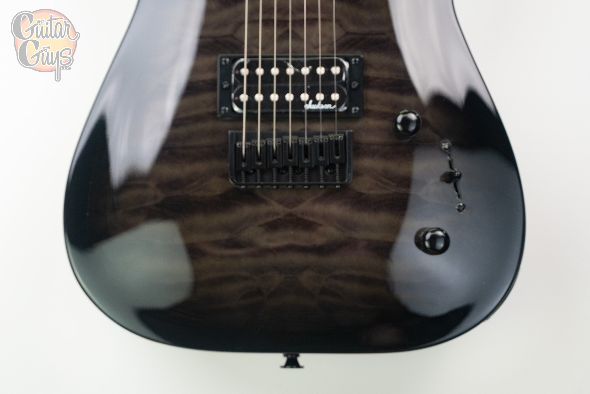 Jackson Dinky Arch Top JS22Q-7 DKA HT Transparent Black Burst - Image 4