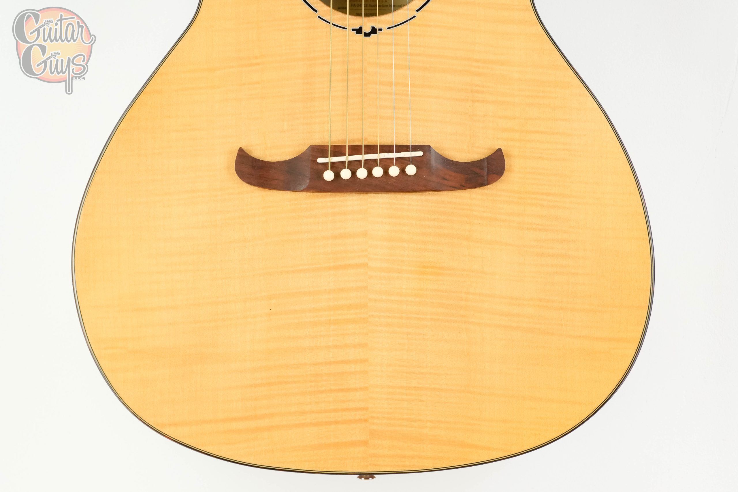 Fender FA-345ce Auditorium Natural - Image 3