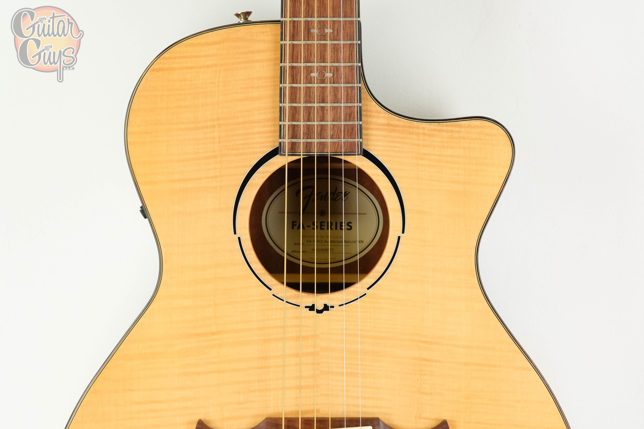 Fender FA-345ce Auditorium Natural - Image 4