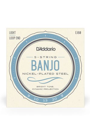 D'Addario EJ60 5-String Banjo Light Loop End 9-20