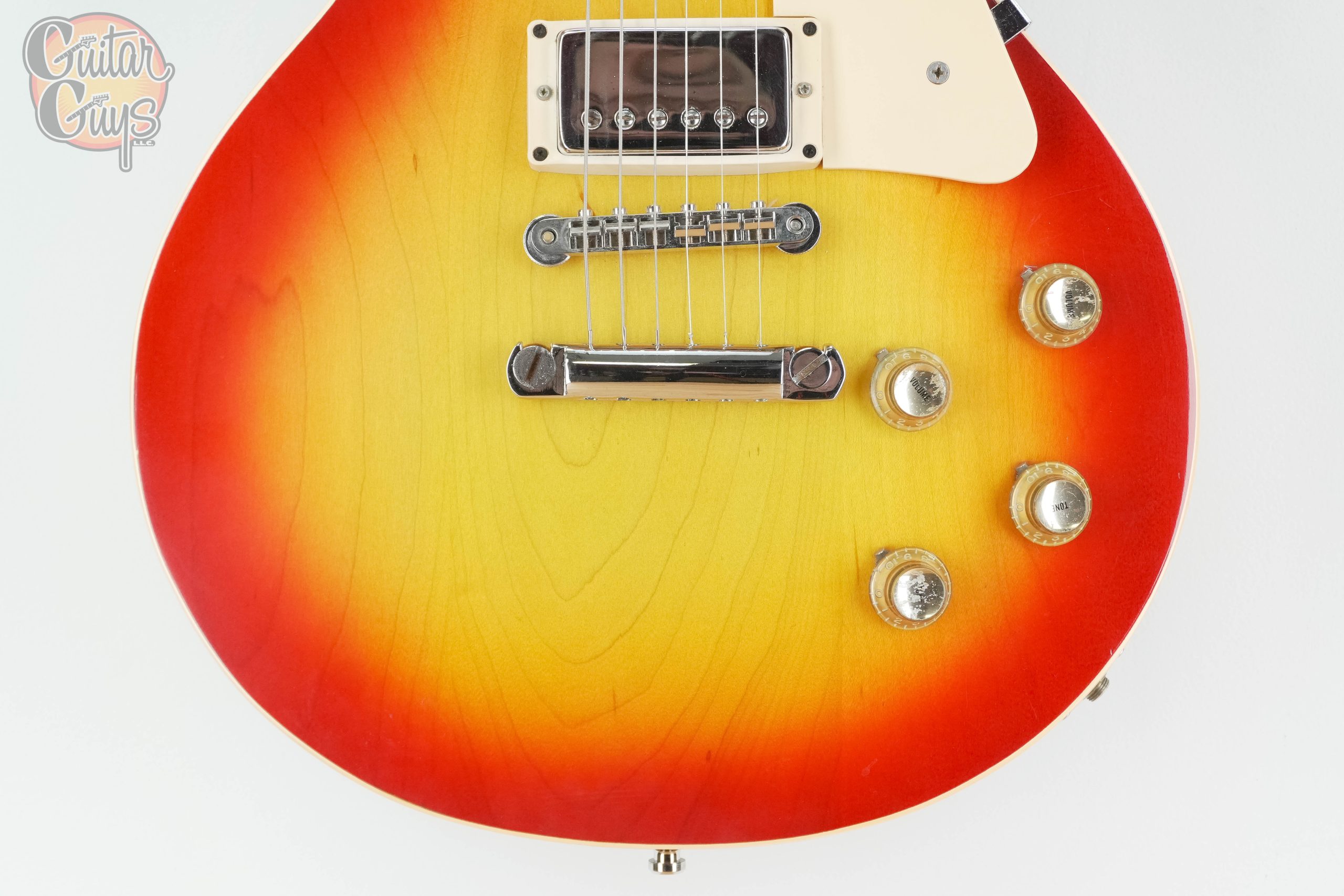 Pre-Owned Gibson Les Paul Deluxe Cherry Sunburst 1974 - Image 3