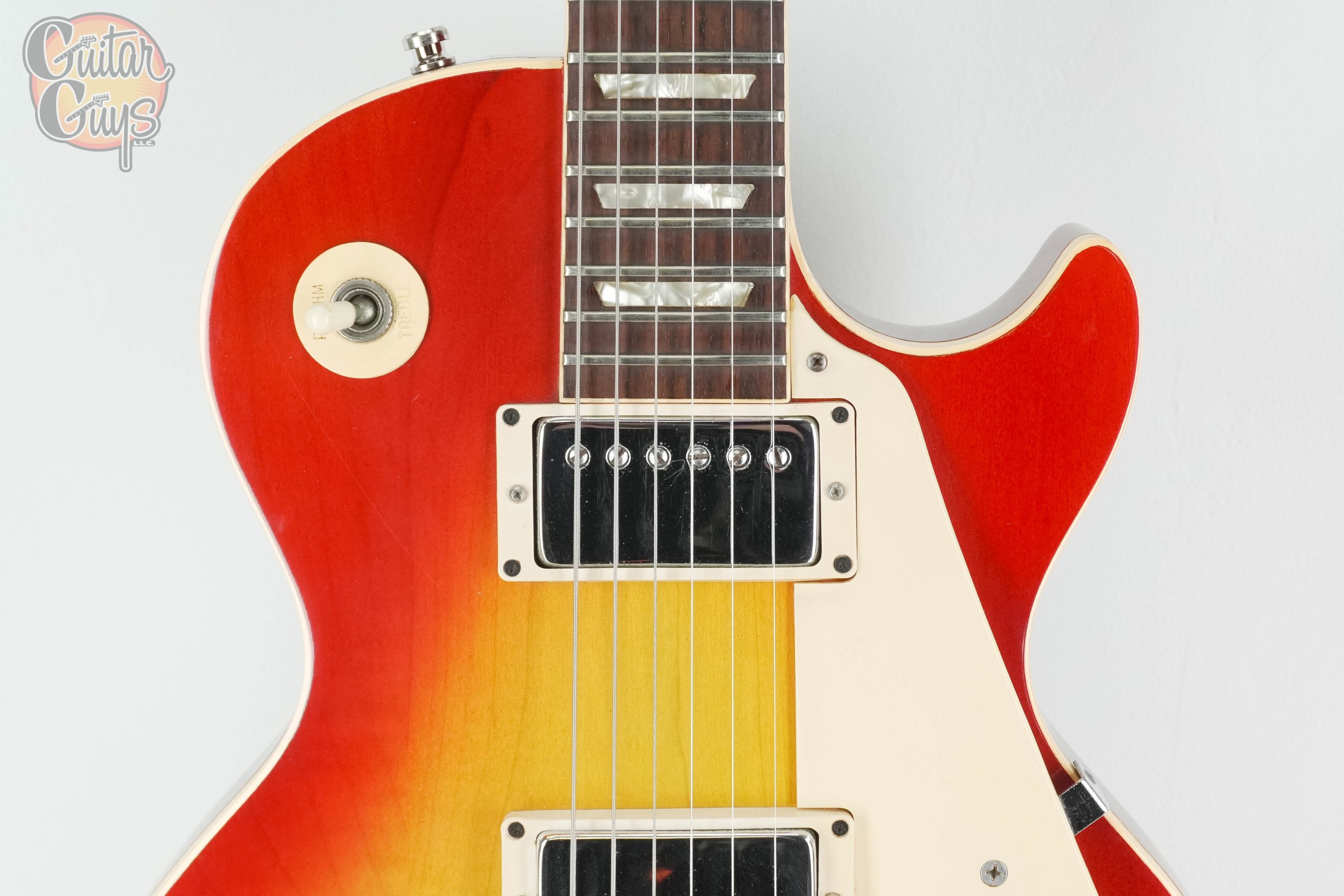 Pre-Owned Gibson Les Paul Deluxe Cherry Sunburst 1974 - Image 4