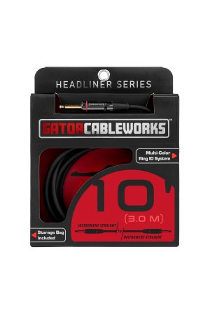 Gator Cableworks Headliner Series 10' Instrument Cable Straight - Straight