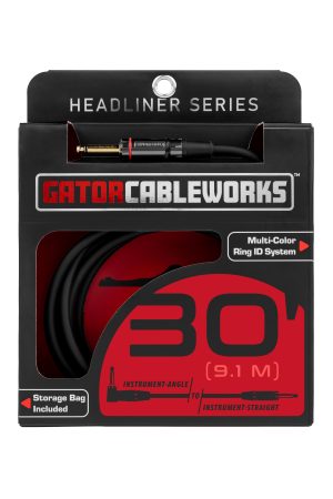 Gator Cableworks Headliner Series 30' Instrument Cable Straight - Right