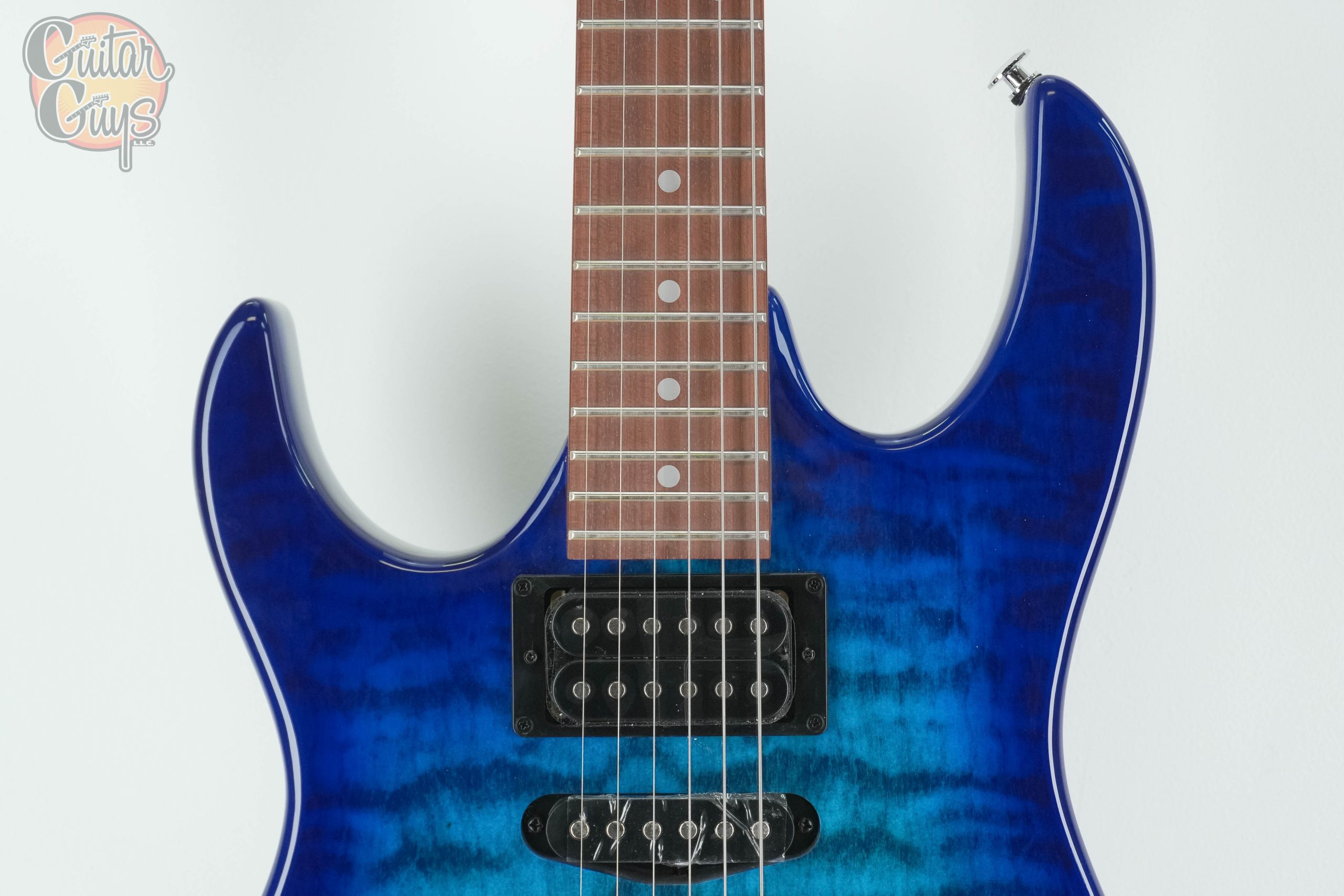 Ibanez GRX70QALTBB Left Handed Transparent Blue Burst - Image 4