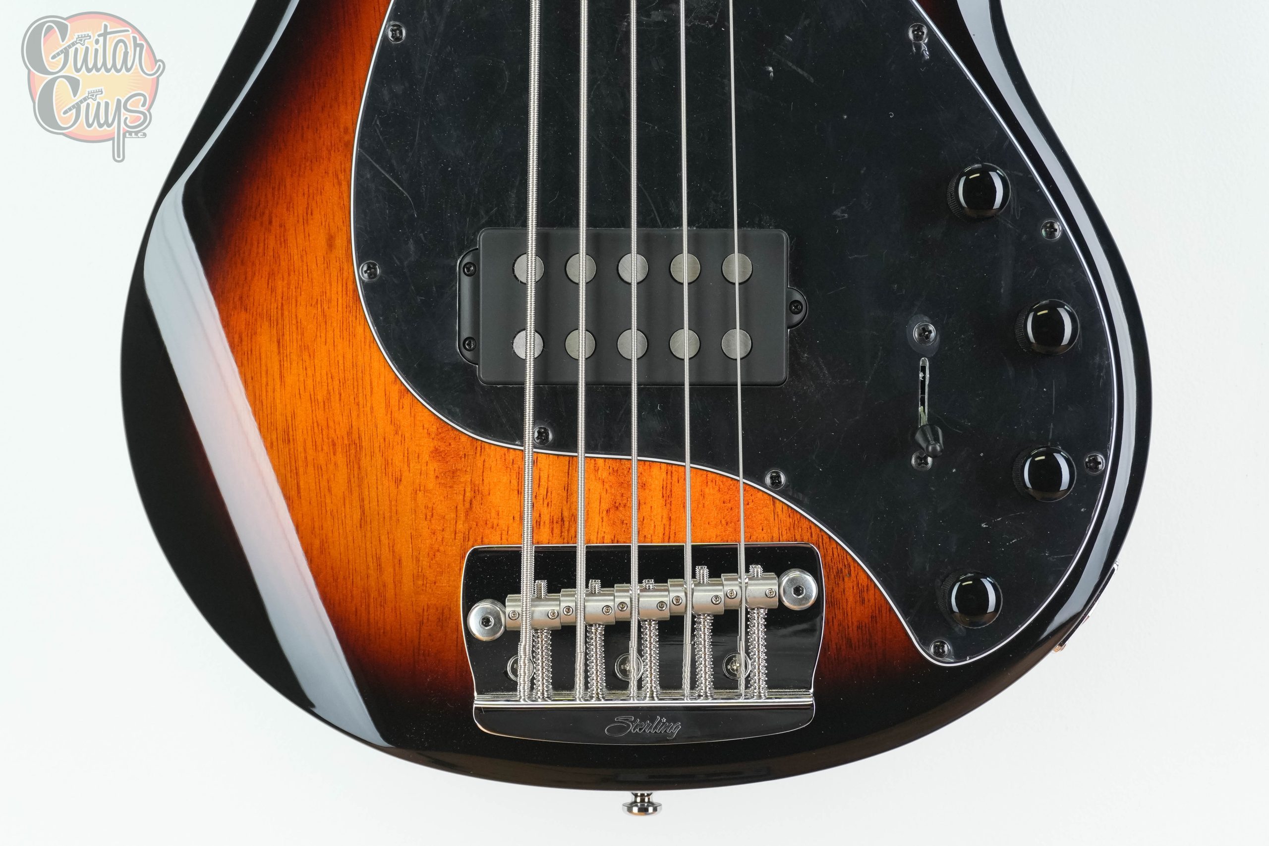 Sterling by Music Man Stingray Ray35 5-String Bass Vintage Sunburst - Image 3